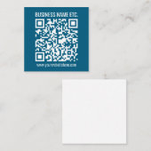 Carte D'accompagnement Code QR bleu océan modifiable (Devant / Derrière)