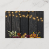 Carte D'accompagnement Code QR Boîtier de mariage à fleurs à automne rust (Dos)