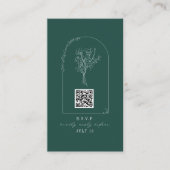 Carte D'accompagnement Code QR Bouquet Arch Emerald Mariage Code QR (Devant)