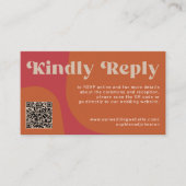Carte D'accompagnement Code QR budget mariage rétro en ligne RSVP (Devant)