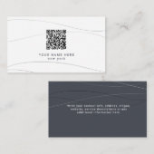 Carte D'accompagnement Code Qr Budget Moderne Vagues Abstraites (Devant / Derrière)