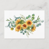 Carte D'accompagnement Code QR Cadeau de Bébé Tournesol Soleil d'Automne (Dos)