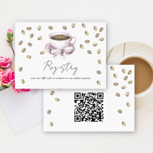 Carte D'accompagnement Code QR Café Liste de Mariage