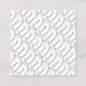 Carte D'accompagnement Code QR calligraphie noir et blanc RSVP photo (Dos)