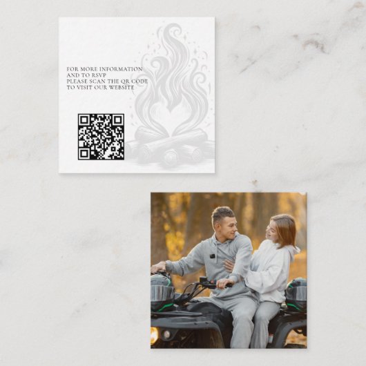 Carte D'accompagnement Code QR Campfire Love (Devant / Derrière)