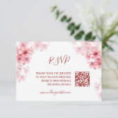 Carte D'accompagnement Code QR | Cerisier à Fleur RSVP (Debout devant)