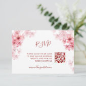 Carte D'accompagnement Code QR | Cerisier à Fleur RSVP (Debout devant)
