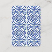 Carte D'accompagnement Code QR Citrons Bleu Et Blanc Mariage RSVP Citron (Dos)