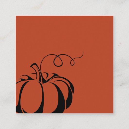 Carte D'accompagnement Code QR citrouille Spice (Dos)