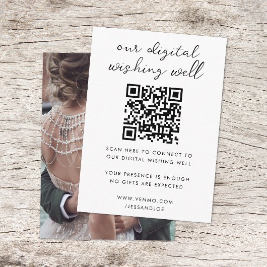 Carte D'accompagnement Code QR Code Mariage de l'hameçonneur numérique En