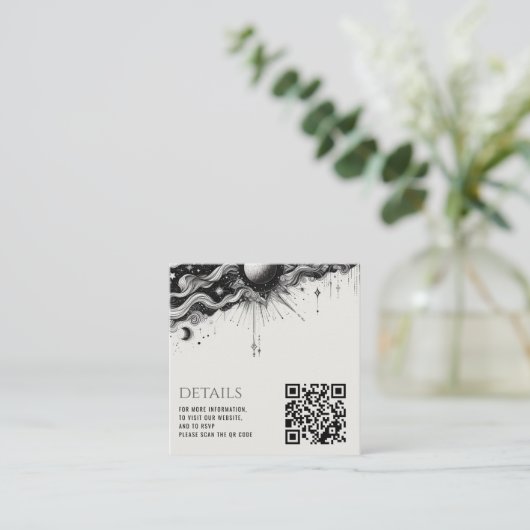 Carte D'accompagnement Code QR de bande céleste (Debout devant)