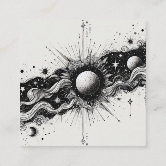 Carte D'accompagnement Code QR de bande céleste (Dos)