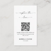 Carte D'accompagnement Code QR de calligraphie de mariage capturer l'amou (Devant)