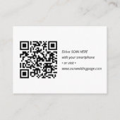 Carte D'accompagnement Code QR de calligraphie élégante Informations de m (Dos)