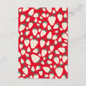 Carte D'accompagnement Code QR de la FÊTE DES MARIÉES de fraise blanche (Dos)