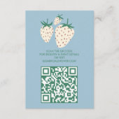 Carte D'accompagnement Code QR de la FÊTE DES MARIÉES de fraise blanche (Devant)