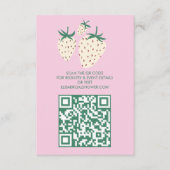 Carte D'accompagnement Code QR de la FÊTE DES MARIÉES de fraise blanche (Devant)