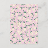 Carte D'accompagnement Code QR de la FÊTE DES MARIÉES de fraise blanche (Dos)