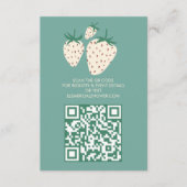 Carte D'accompagnement Code QR de la FÊTE DES MARIÉES de fraise blanche (Devant)