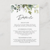 Carte D'accompagnement Code QR de mariage à la verdure d'eucalyptus simpl (Devant)