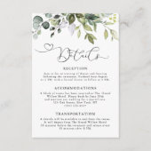 Carte D'accompagnement Code QR de mariage à la verdure élégante d'eucalyp (Devant)