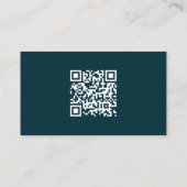Carte D'accompagnement Code QR de mariage argent sarcelle budget (Dos)