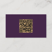 Carte D'accompagnement Code QR de mariage Budget Émeraude Vert Violet (Dos)