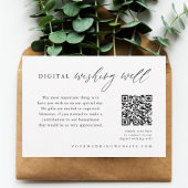 Carte D'accompagnement Code QR de mariage calligraphié Puits de voeux num