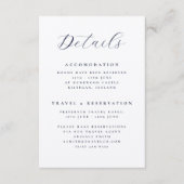 Carte D'accompagnement Code QR de mariage de destination élégant avec dét (Devant)