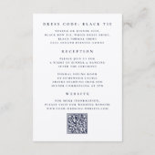 Carte D'accompagnement Code QR de mariage de destination élégant avec dét (Dos)