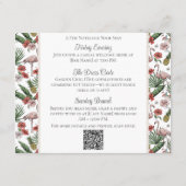 Carte D'accompagnement Code QR de mariage de destination flamant rose (Dos)