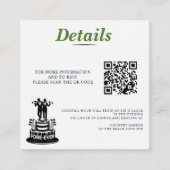 Carte D'accompagnement Code QR de mariage de Golfeur (Devant)