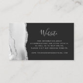 Carte D'accompagnement Code QR de mariage gris argent agate foncé Budget (Devant)