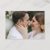 Carte D'accompagnement Code QR de mariage photo éditorial moderne (Dos)