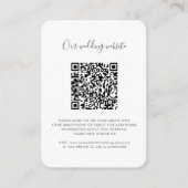 Carte D'accompagnement Code QR de mariage pour photo et site Web RSVP (Devant)