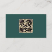 Carte D'accompagnement Code QR de mariage rose poudré or agate vert Budge (Dos)
