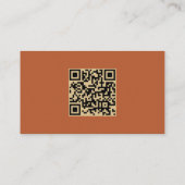 Carte D'accompagnement Code QR de mariage sarcelle doré agate rouille Bud (Dos)