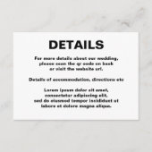 Carte D'accompagnement Code QR de mariage simple Cœurs d'amour arc-en-cie (Devant)