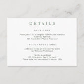 Carte D'accompagnement Code QR de mariage simple et élégant vert sauge (Devant)