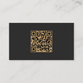 Carte D'accompagnement Code QR de mariage sombre en agate dorée de Bourgo (Dos)