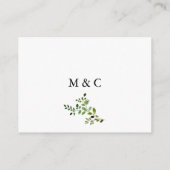 Carte D'accompagnement Code QR de mariage verdure rustique d'eucalyptus (Dos)