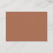 Carte D'accompagnement Code QR de monogramme simple en terre cuite pour u (Dos)