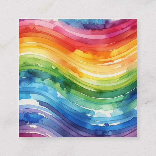 Carte D'accompagnement Code QR de Rainbow Cake (Dos)