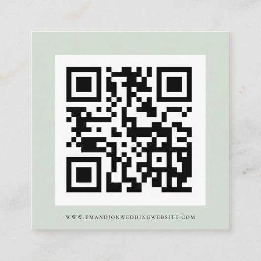Carte D'accompagnement Code QR de réponse de mariage à l'aquarelle avec é (Dos)
