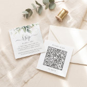 Carte D'accompagnement Code QR de réponse de mariage au site web d'eucaly