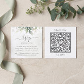 Carte D'accompagnement Code QR de réponse de mariage au site web d'eucaly