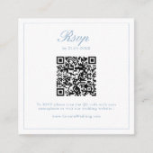 Carte D'accompagnement Code QR de réponse de mariage avec arête de fleur  (Devant)