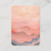 Carte D'accompagnement Code QR de réponse de mariage Coucher de soleil mo (Dos)