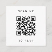 Carte D'accompagnement Code QR de réponse de mariage en Agate Argenté Sar (Dos)