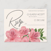 Carte D'accompagnement Code QR de réponse de mariage floral moderne Lily (Devant)